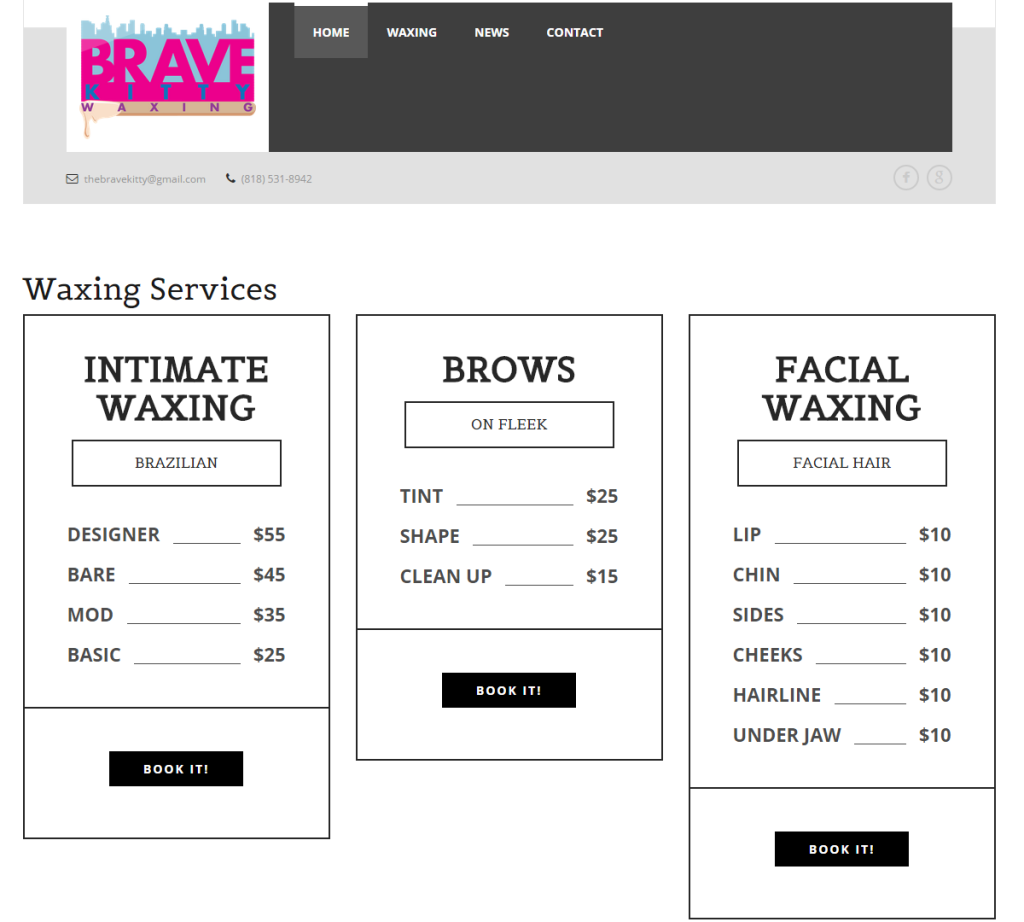 Brave Kitty Waxing